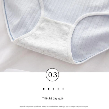 Quần lót nữ cotton 2 lớp đáy, họa tiết thú cute, cạp chip gân tăm co giản - 33.000đ