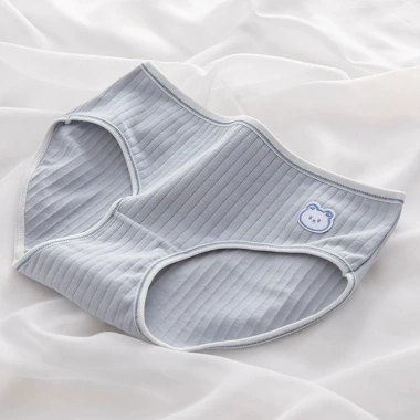 Quần lót nữ cotton 2 lớp đáy, họa tiết thú cute, cạp chip gân tăm co giản - 33.000đ
