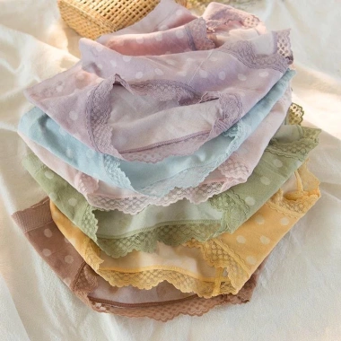 Quần lót nữ cotton co giãn chấm bi, kháng khuẩn, vòng 3 gợi cảm A114 - 12.000đ 5