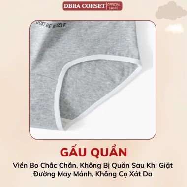 Quần Lót Nữ Cotton Co Giãn Dáng Thể Thao Just Be Myself - Đáy Cotton, Giá 108.000 VND