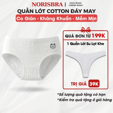 Quần Lót Nữ Cotton Co Giãn Mềm Mại, Chip Thêu Dễ Thương AMYBRA LA68 35.000
