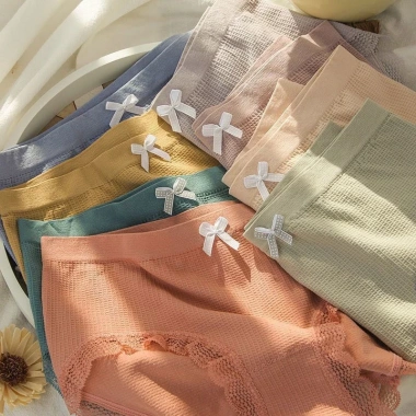 Quần Lót Nữ Cotton Dệt Kim Kháng Khuẩn Thoáng Mát Đính Nơ Ren Siêu Tôn Dáng A45 Giá 20.000 VND 4 Quần Lót Nữ Cotton Dệt Kim Kháng Khuẩn Thoáng Mát Đính Nơ Ren Siêu Tôn Dáng A45 Giá 20.000 VND 4