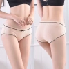 Quần Lót Nữ Cotton Gân Tăm A06 Kháng Khuẩn Thoáng Mát Viền Đen Đính Nơ FREESHIP 15k 9