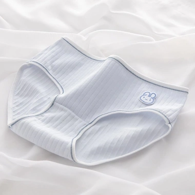 Quần Lót Nữ Cotton Gân Tăm Đáy 2 Lớp, Chip Cạp Vừa, Thú Dễ Thương AMYBRA L861 33k