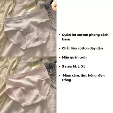 Quần lot nữ cotton gân tăm L2.416, đáy lót kháng khuẩn khử mùi, năng động, 39.800₫