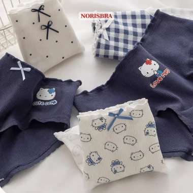 Quần Lót Nữ Cotton Gân Tăm Thoáng Khí Chip Cạp Vừa Đáy AMYBRA L2.509 Giá 42.000 4