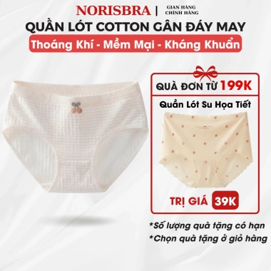 Quần Lót Nữ Cotton Họa Tiết Dễ Thương, Cạp Vừa Đáy, Kháng Khuẩn AMYBRA L566 - 36.000