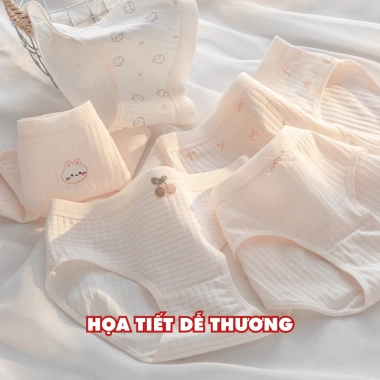 Quần Lót Nữ Cotton Họa Tiết Dễ Thương, Cạp Vừa Đáy, Kháng Khuẩn AMYBRA L566 - 36.000 3 Quần Lót Nữ Cotton Họa Tiết Dễ Thương, Cạp Vừa Đáy, Kháng Khuẩn AMYBRA L566 - 36.000 3