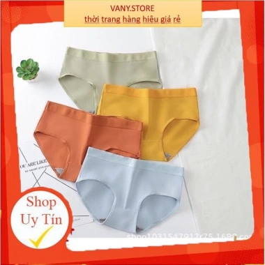 Quần Lót Nữ Cotton Kháng Khuẩn Cạp Cao Mềm Mại Viền Chun Nữ Tính A105 10.598 VND