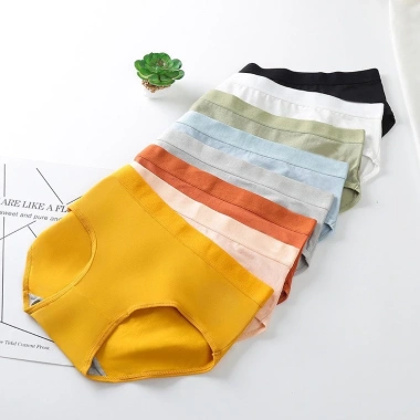 Quần Lót Nữ Cotton Kháng Khuẩn Cạp Cao Mềm Mại Viền Chun Nữ Tính A105 10.598 VND