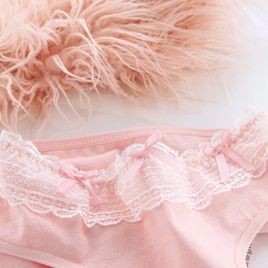 Quần Lót Nữ Cotton Kháng Khuẩn Viền Bèo Đính Nơ Điệu Đà - FREESHIP, Giá 25.000