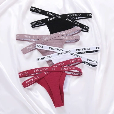 Quần Lót Nữ Cotton Lọt Khe A37 FREESHIP - Dây Đan Chéo, Viền In Chữ, Gợi Cảm 40k 3