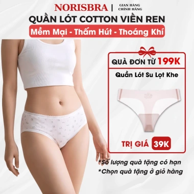 Quần Lót Nữ Cotton Mềm Họa Tiết Nữ Tính Chip Đáy May Kháng Khuẩn AMYBRA L1.133