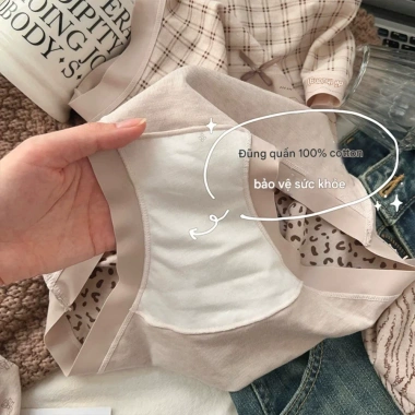 Quần lót nữ cotton mềm mại, đáy 2 lớp kháng khuẩn AMYBRA L8.383 - Giá 56.000₫ 7 Quần lót nữ cotton mềm mại, đáy 2 lớp kháng khuẩn AMYBRA L8.383 - Giá 56.000₫ 7