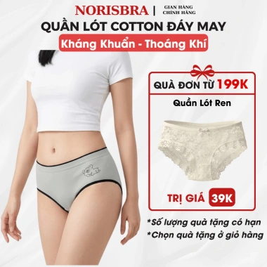 Quần Lót Nữ Cotton Mềm Mại Họa Tiết Gấu – Cạp Vừa Ôm Dáng, Chip AMYBRA L903 32.000