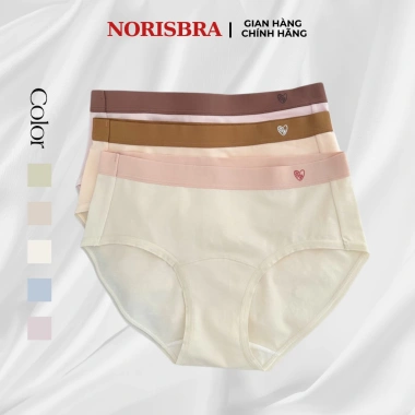Quần Lót Nữ Cotton Mềm Mại Pastel Cạp Vừa Lưng Thun Co Giãn AMYBRA L183 Giá 40k