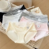 Quần Lót Nữ Cotton Mịn Cạp Ren Gợi Cảm Chip Cạp Vừa Đáy May AMYBRA L5.310 Giá 37k 2