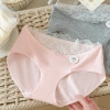 Quần Lót Nữ Cotton Mịn Cạp Ren Gợi Cảm Chip Cạp Vừa Đáy May AMYBRA L5.310 Giá 37k 5