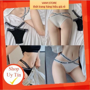 Quần Lót Nữ Cotton Sexy A58 Lót Khe Dây Hông Đan Chéo Viền Chữ – Giá 50.000₫