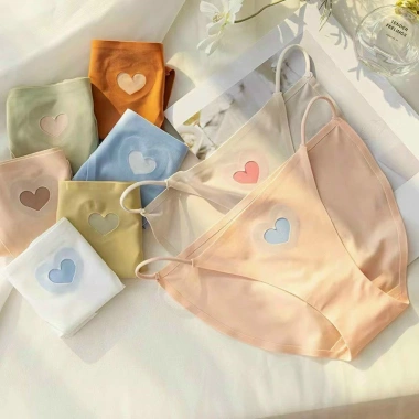 Quần lót nữ đúc su cao cấp A72 dây mảnh, trái tim mỏng mát, giá 35.000₫