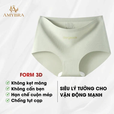 Quần Lót Nữ Đúc Su Mềm Mịn Thoáng Khí, Chip Đáy Ép Kháng Khuẩn AMYBRA L057 43k 2