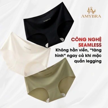 Quần Lót Nữ Đúc Su Mềm Mịn Thoáng Khí, Chip Đáy Ép Kháng Khuẩn AMYBRA L057 43k 4