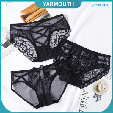 Quần lót nữ eo thấp ren lưới màu trơn, thoáng khí, slim fit, nhanh khô - 55.972₫