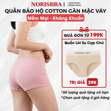 Quần lót nữ gân tăm co giãn thoáng khí, chíp 2 lớp lộ viền, AMYBRA V4.116 36k 2