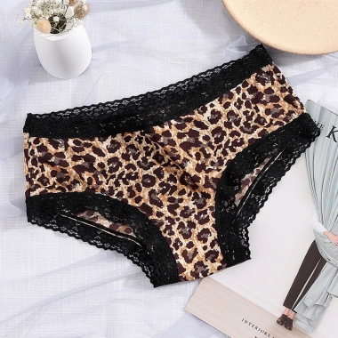 Quần Lót Nữ Lụa Băng Viền Ren Da Báo - Chip Thun Lạnh Mẫu Mới A96 Giá 32.000 VND