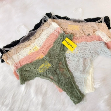Quần lót nữ ren Forever 21 bikini gợi cảm, mềm mịn co giãn, giá ưu đãi 179k