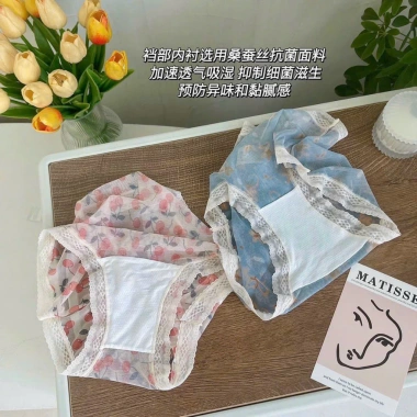 Quần Lót Nữ Ren Gấm Sexy A120 - Viền Ren Gợn Sóng, Tôn Dáng, Giá 25.000 VND
