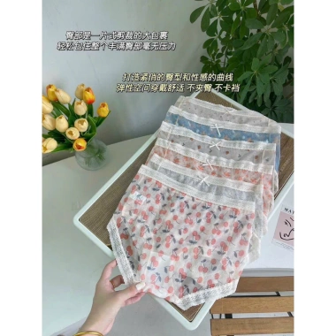 Quần Lót Nữ Ren Gấm Sexy A120 - Viền Ren Gợn Sóng, Tôn Dáng, Giá 25.000 VND