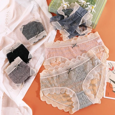 Quần Lót Nữ Ren Gấm Sexy - Viền gợn sóng quyến rũ, tôn dáng - 35.000 VND 9