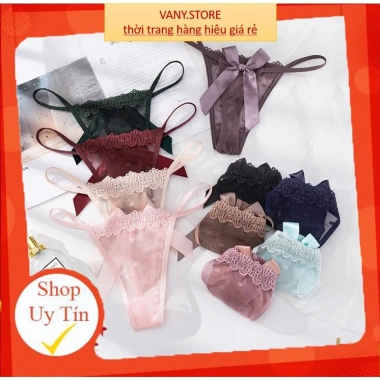 Quần Lót Nữ Ren Lọt Khe Mỏng Xuyên Thấu Dây Hai Mảnh Đính Nơ To Sexy 8.605 Giá 30.000 VND