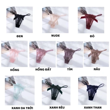 Quần Lót Nữ Ren Lọt Khe Mỏng Xuyên Thấu Dây Hai Mảnh Đính Nơ To Sexy 8.605 Giá 30.000 VND