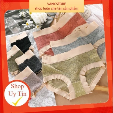 Quần Lót Nữ Ren Mịn Viền Sóng Cạp Cao A66 - Giá Ưu Đãi 35.000₫
