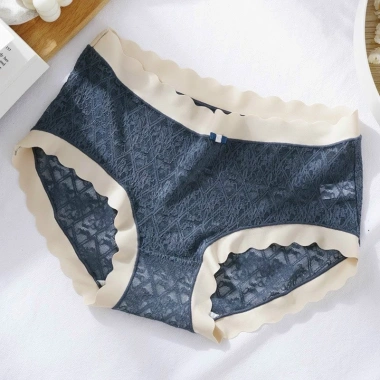 Quần Lót Nữ Ren Mịn Viền Sóng Cạp Cao A66 - Giá Ưu Đãi 35.000₫
