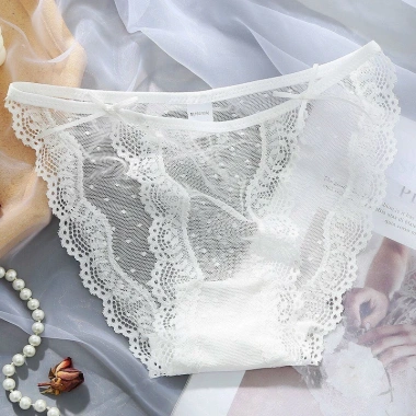 Quần Lót Nữ Ren Sexy A44 Đính Nơ Hai Bên Viền Sóng - Tôn Dáng, Giá 40k 6