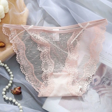 Quần Lót Nữ Ren Sexy A44 Đính Nơ Hai Bên Viền Sóng - Tôn Dáng, Giá 40k 7