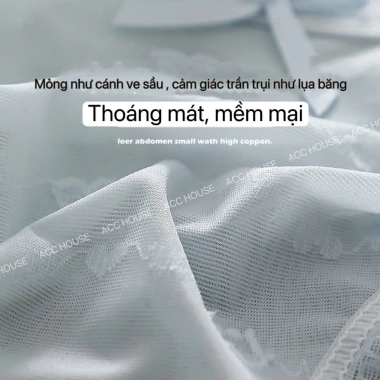 Quần lót nữ ren tơ kháng khuẩn họa tiết tim nhỏ siêu mỏng, thiết kế mềm mại