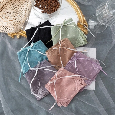 Quần lót nữ ren tơ xuyên thấu pastel hiện đại - Đẹp, thoáng mát, giá chỉ 35k