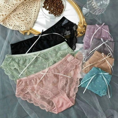 Quần lót nữ ren tơ xuyên thấu pastel hiện đại - Đẹp, thoáng mát, giá chỉ 35k