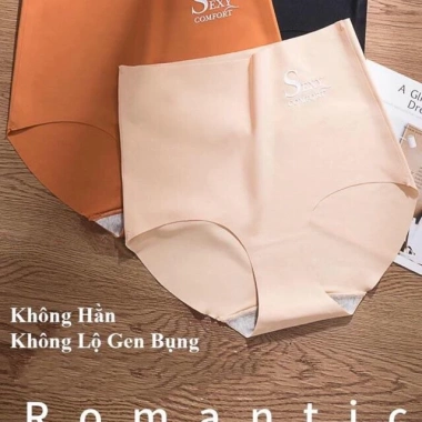 Quần Lót Nữ Su Lụa Cao Cấp Cạp Cao Gen Nịt Bụng Tàng Hình - Sexy, Thoải mái, Giá 25.800 VND