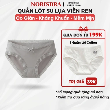 Quần Lót Nữ Su Lụa Mềm Mịn Thoáng Mát + Chip Viền Ren Đính Nơ Quyến Rũ AMYBRA L519 - Giá 34.000₫