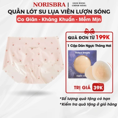 Quần Lót Nữ Su Lụa Viền Lượn Sóng Siêu Mỏng Chip Cạp Vừa Đáy Kháng Khuẩn AMYBRA L1.027 25k
