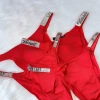 Quần Lót Nữ Victoria Secret Đỏ Ruby Đính Đá Logo Lưng Thun Cao Cấp Giãn Siêu Sexy