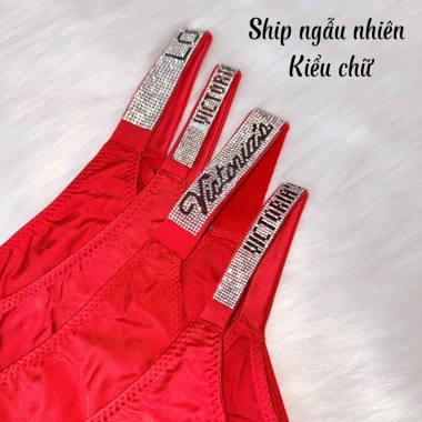 Quần Lót Nữ Victoria Secret Đỏ Ruby Đính Đá Logo Lưng Thun Cao Cấp Giãn Siêu Sexy 2 Quần Lót Nữ Victoria Secret Đỏ Ruby Đính Đá Logo Lưng Thun Cao Cấp Giãn Siêu Sexy 2