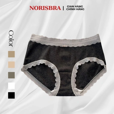 Quần Lót Nữ Viền Ren Cotton Cạp Cao Thấm Hút AMYBRA L5.509 - Giá ưu đãi 33.000₫