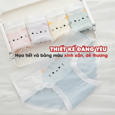 Quần Lót Nữ Viền Su Lụa Co Giãn Mềm, Chip Đáy Kháng Khuẩn AMYBRA L1.164 Giá 36.000đ