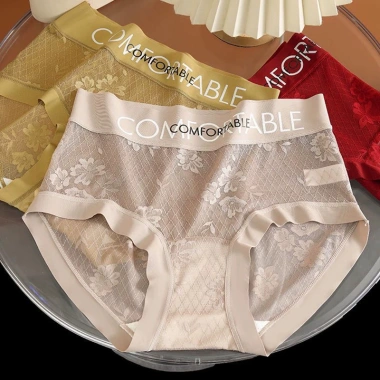 Quần lót ren liền mạch nữ, trong suốt gợi cảm, kháng khuẩn, cỡ lớn - Giá chỉ 47.520đ